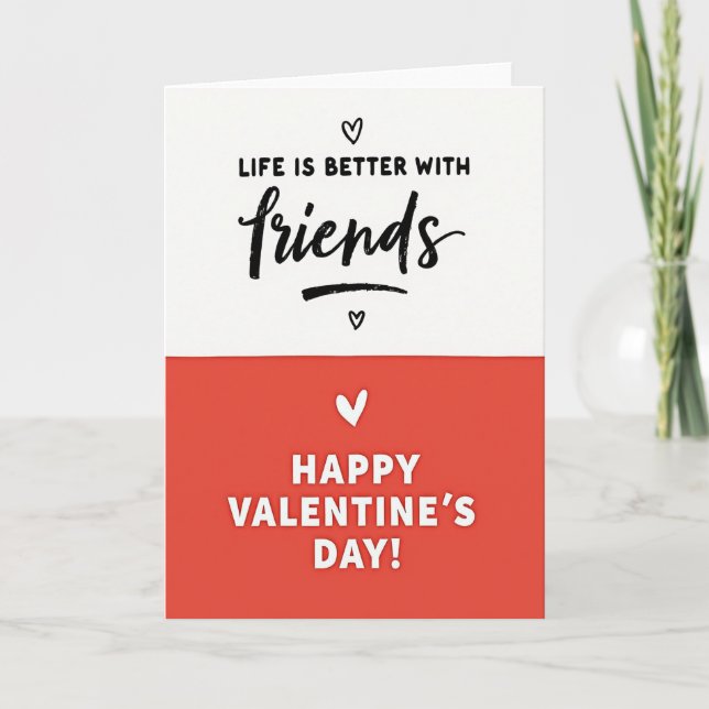 Glad Galentines dag-kort Kort (Framsida)