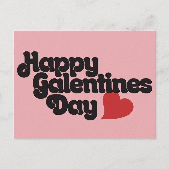 Glad Galentines dag Vykort (Framsida)