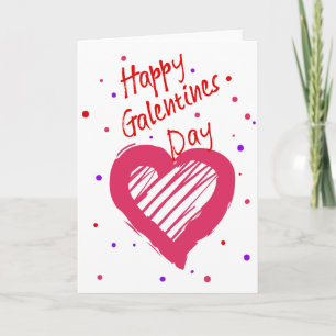 Glad Galentines Day Alla Hjärtans Dag Hjärtat Kort