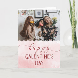 Glad Galentine's Day Anpassad Foto Helgkort