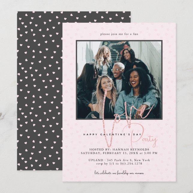 Glad Galentine's Day Brunch | Fotoinbjudan Inbjudningar (Fram/baksida)