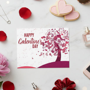 Glad Galentine's Day Hjärtträd Vykort