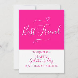 Glad Galentine's Day Ljusrosa Julkort