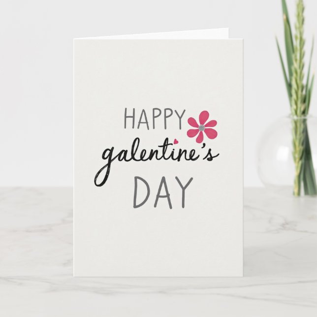 Glad Galentines Day Vänskapskort Kort (Framsida)