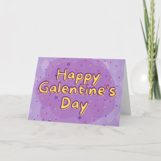 Glad Galentine's Platoniska Alla Hjärtans Dag-kort Kort (Framsida)
