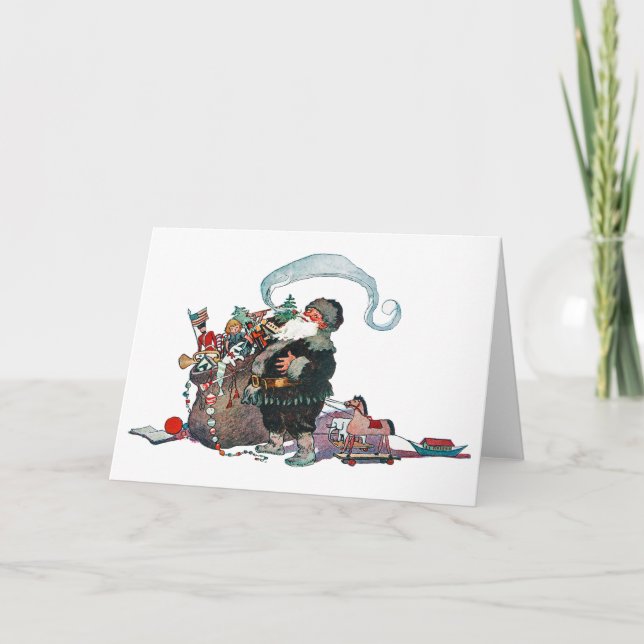 Glad gammal jul tomte, Jessie Willcox Smith Kort (Framsida)