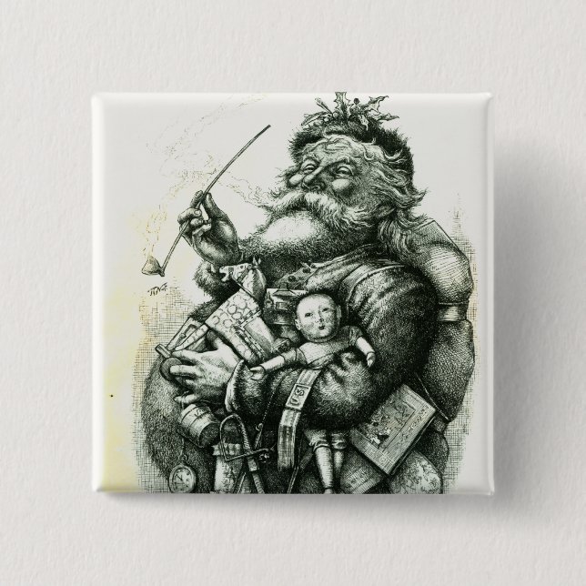 Glad gammal jultomten knapp (Framsida)