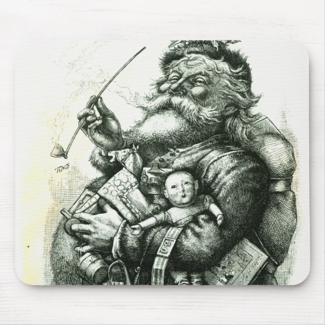 Glad gammal jultomten musmatta (Framsidan)
