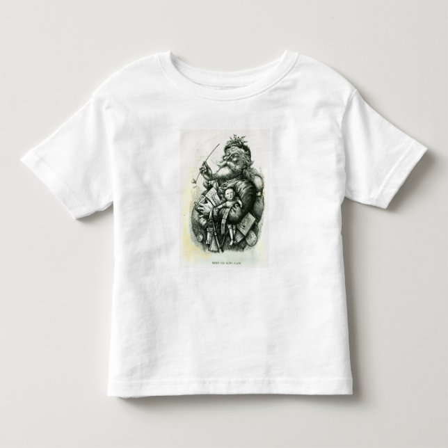 Glad gammal jultomten t shirt (Framsida)