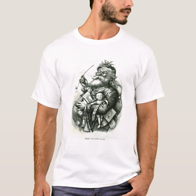 Glad gammal jultomten tee shirt (Framsida)