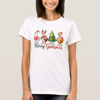 Glad Gåsmas Söta Julgäss T Shirt