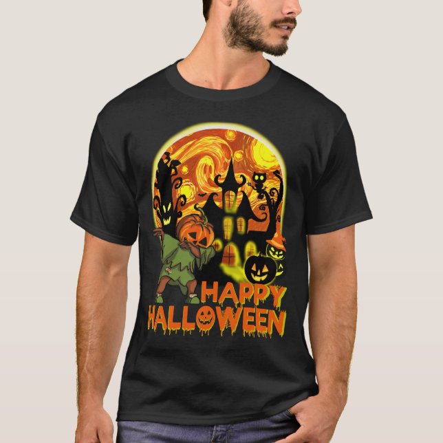 glad-gäst-halloween kostym t shirt (Framsida)