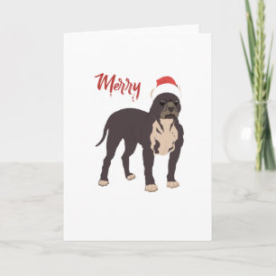 Glad gåva för jul för Pitmas Pitbull hundSanta Kort