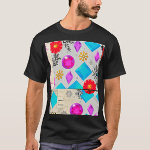 Glad geometrisk blomningsmönster – Bubble Edition T Shirt