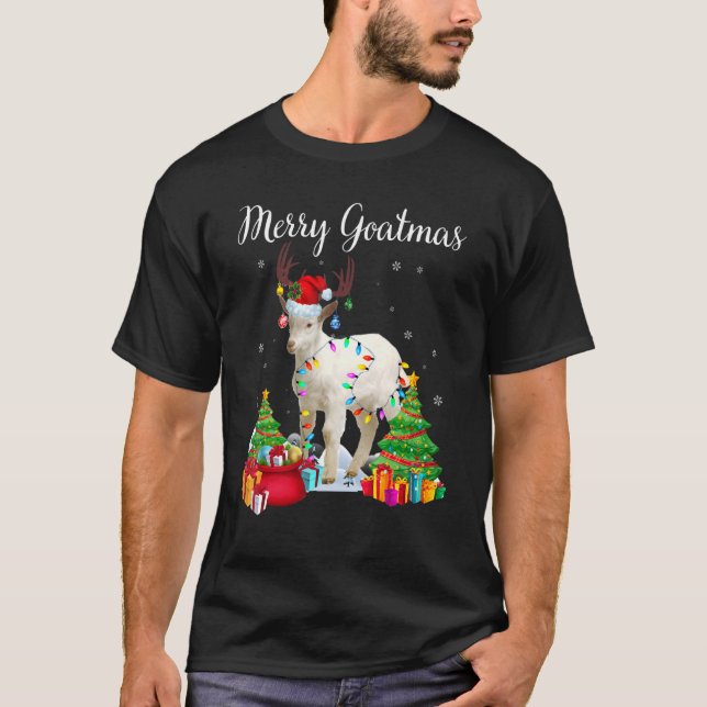 Glad Getmas Get Jul Ren Julbock Get T Shirt (Framsida)