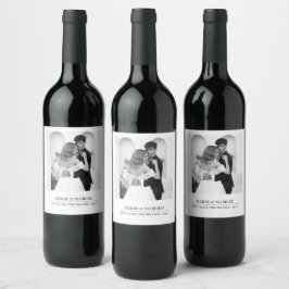 Glad & Gift - Personlig jul för nygifta Vinflaska Etikett