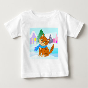 glad gingerkatt i tecknad stil t shirt