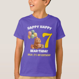 GLAD GLAD BJÖRN-DAST Hedersgäst 7-årsdag T Shirt
