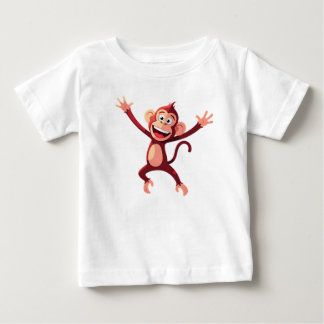 Glad Glad Hoppande Tecknad Apa T Shirt