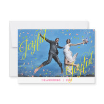 Glad Glad Konfetti Foto - 3x5 Julkort