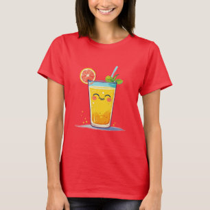 Glad Glas Apelsinjuice Med Garnering T Shirt