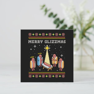 Glad Glizzmas Fula Jul Varmkorv Xmas Julkort