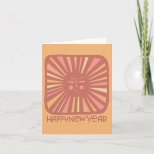 Glad Glöd Sol GOTT NYTT ÅR Anpassa Den Kort