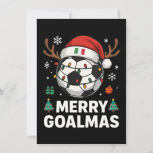 Glad Goalmas Italien - Roligt fotbollsjul Inbjudningar
