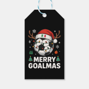 Glad Goalmas Italien - Roligt Fotbollsjul Presentetikett