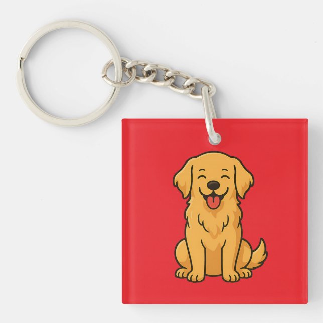 Glad Golden Retriever Hund – Söta Roliga Husdjur (Framsidan)