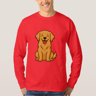 Glad Golden Retriever Hund – Söta Roliga Husdjur T Shirt