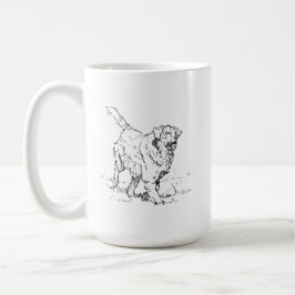 Glad Golden Retriever Kaffemugg, Present till hund Kaffemugg
