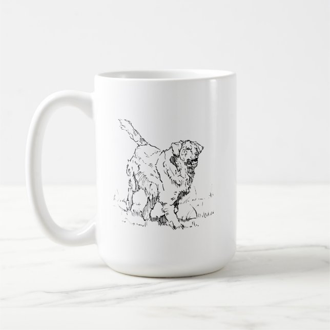 Glad Golden Retriever Kaffemugg, Present till hund Kaffemugg (Vänster)