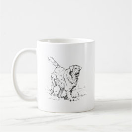 Glad Golden Retriever Kaffemugg, Present till hund Kaffemugg