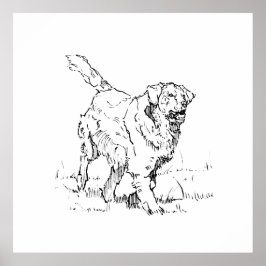 Glad Golden Retriever, Personlig Poster