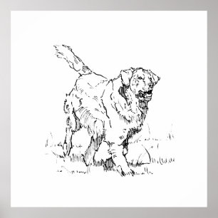 Glad Golden Retriever, Personlig Poster