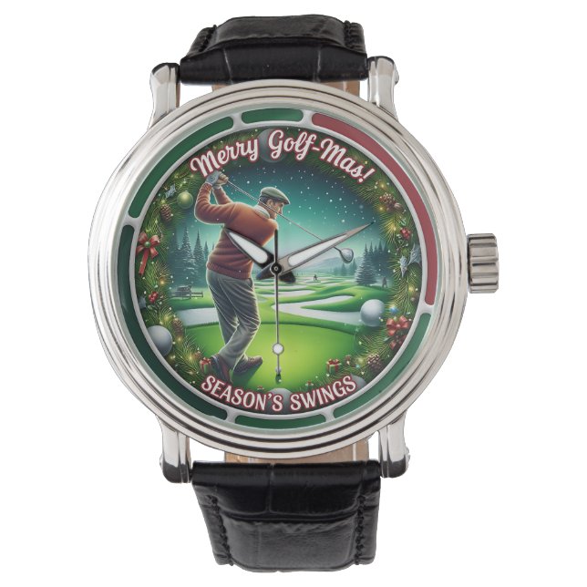 Glad golf-jul semester golf armbandsur (Framsida)