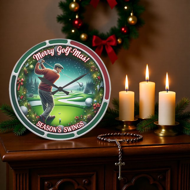 Glad Golf-Mas Semester Golf Stor Klocka (Skapare uppladdad)