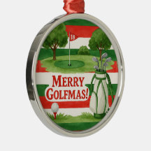 'Glad golfjul!' Golfare Julglad Preppy