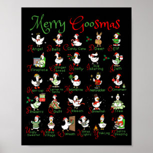 Glad Goosmas Jul Dum Anka A Till Ö Cuten Design Poster