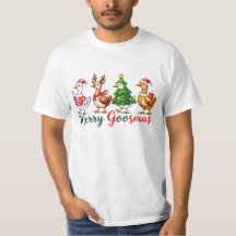 Glad Goosmas jul rolig gås Tri-Blend skjorta