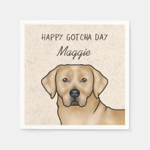 Glad Gotcha-dag, Labrador Retriever i gult Pappersservett
