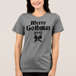 Glad Gothjul Svart och Vit Pepparkaksträdhjärta T Shirt