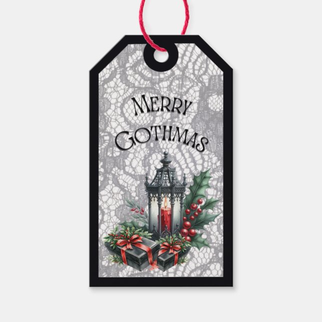 Glad Gothmas Lykta Med Presenter Presentkort Presentetikett (Framsidan)