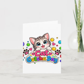 Glad Gottisdag - Adoptivkort med söt katt Anteckningskort
