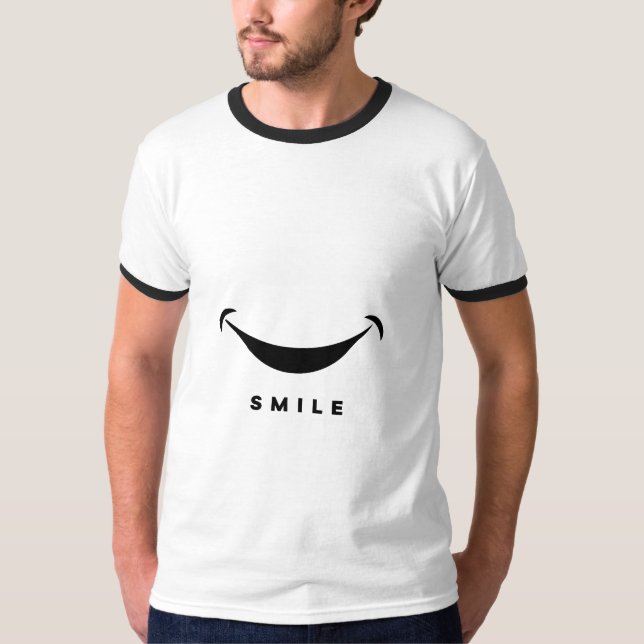 Glad Grafik Ringar T-Shirt Minimalistisk Rolig (Framsida)