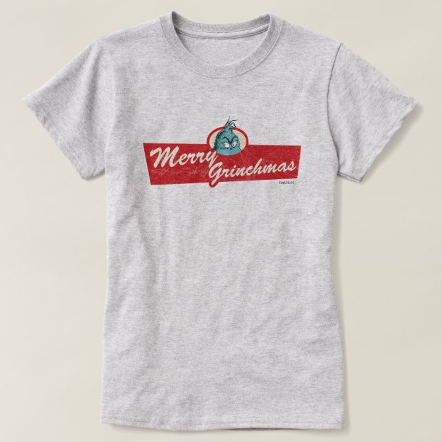 Glad Grinchmas Citat Grinchen T Shirt (Design framsida)