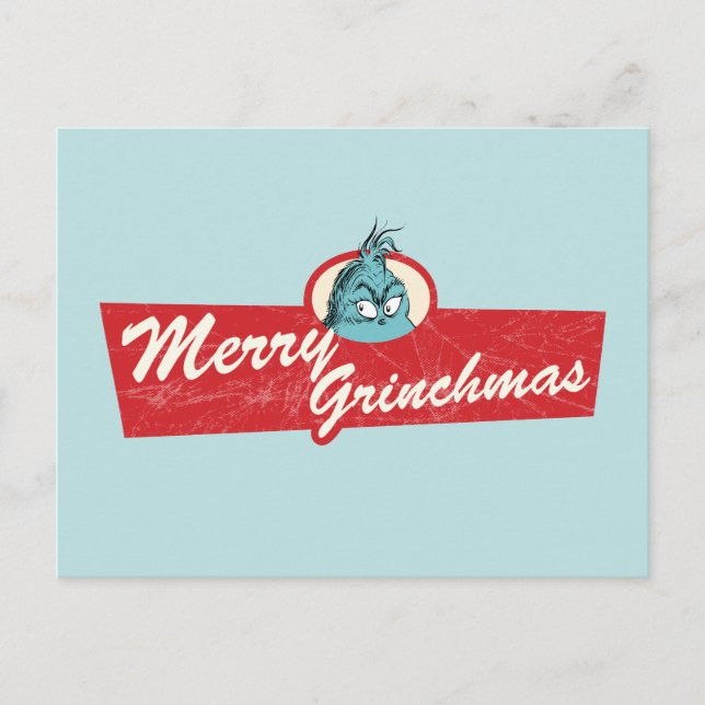 Glad Grinchmas Citat Grinchen Vykort (Framsida)