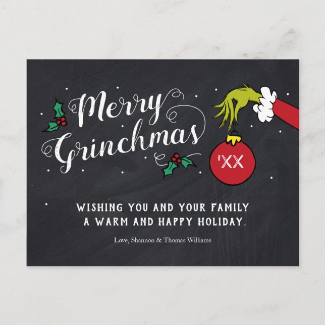 Glad Grinchmas | Grinch Högtiden Vykort (Framsida)