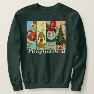 Glad Grinchmas Högtidskollage Lång Ärmad Tröja